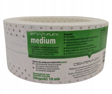 Taśma USA do łączeń płyt gk MEDIUM 10mb zielona