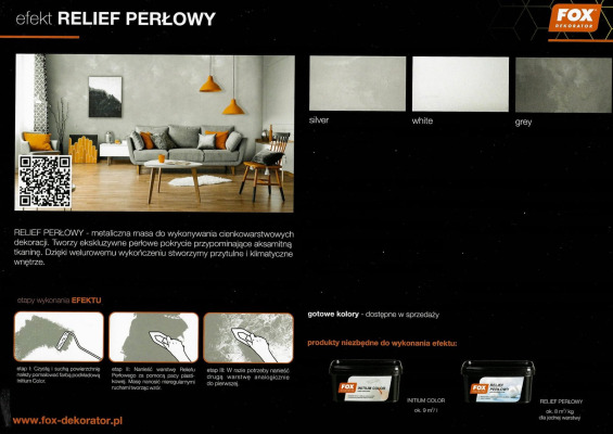 Fox Dekorator RELIEF PERŁOWY Silver 1kg