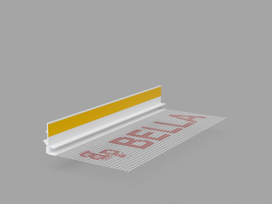 Listwa PVC dylatacyjna przyokienna 3mm z siatką 3m BIAŁA