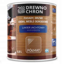 Lakier jachtowy drewnochron bezbarwny półmat 0.8l