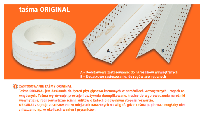 Taśma USA do łączeń płyt ORIGINAL Strait-Flex 20mb