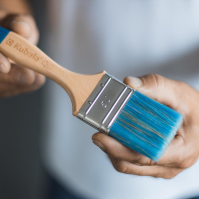 Pędzel płaski wodorozcienczalne, uchwyt bukowy lakierowany 50 mm (4523) KUBALA
