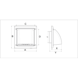 AW Osłona wywiewna kanału okrągłego (fi100) (KO100-30)