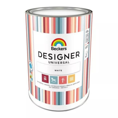 BECKERS akrylowa Emalia Designer Universal White 1L Biała