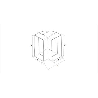 AW Kolano pionowe płaskie (75x150) (KP75-25)