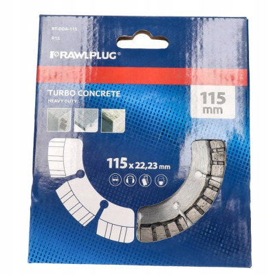 Tarcza tnąca diamentowa Rawlplug RT-DDA-115 115x22,2 mm