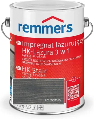 REMMERS HK LASUR antracytowy 0,75L do drewna