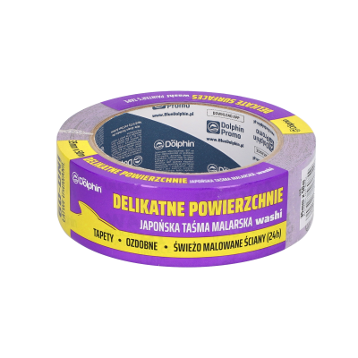 DOLPHIN taśma malarska washi do delikatnych powierzchni 60 dni 35 mm × 50 m
