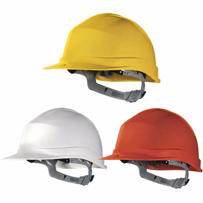 DELTA kask z paskiem żółty, biały, czerwony