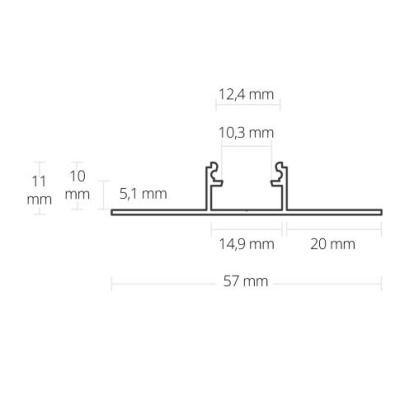Profil płytkowy FP1 LED środkowy 2m.