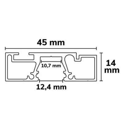VP1 Profil karniszowy 2m, czarny RAL9005.