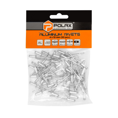 Nity zrywalne aluminiowe 4 x 10 mm Polax (37-009)