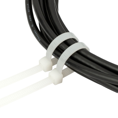 Zacisk plastikowy (opaska) Polax nylon 3 x 100mm, biały 100 szt. (37-085)