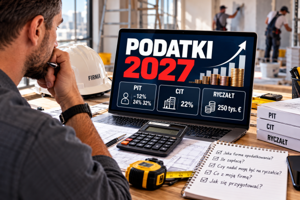Podatki 2027: Rewolucja w PIT, CIT i ryczałcie. Co czeka firmy budowlane i wykonawców?